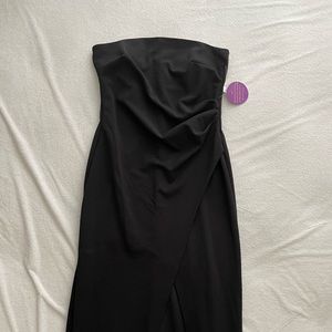 Windsor Black Strapless Crepe Dress